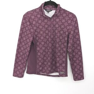 Kerrits Quarter Zip Top Girl Medium Purple Horse Equestrian Performance Fleece